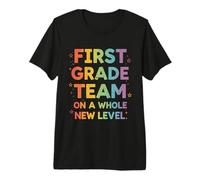 Equipo de Primer Grado en un Maestro de Nivel Completamente Nuevo de Regreso a la Escuela Camiseta Premium