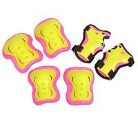Equipo de Protección Rodilleras Set de protecciones de patines en línea - S XL H320, color amarillo y rosa, tamaño extra-large