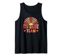 Equipo de quinto grado Maestro Escuela Enseñanza Educador Rainbow Camiseta sin Mangas