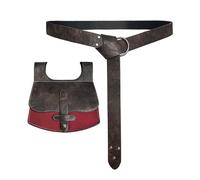 Equipo de recreación con riñonera de piel sintética para reuniones LARP y espectáculos de escenario, equipo de recreación histórica, bolsa de cinturón medieval para disfraz, Cinturón de cintura grande