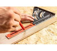 Equipo de regla de aluminio 317mm graduado - tipo profesional para carpintería mecánica