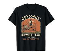 Equipo de Remo de Odysseus ¿Estamos ahí todavía? La odisea Funny Camiseta gráfica económica, Hombre, Negro, M