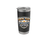 Equipo de remo Equipo Remo Juntos Row Race Cita Diciendo Frase Vaso térmico de acero inoxidable de doble pared