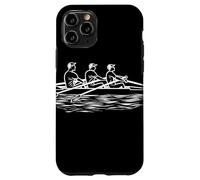 Equipo de remo Line Art Sculling Racing Shell Carcasa para iPhone 11 Pro