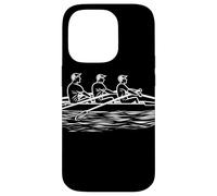 Equipo de remo Line Art Sculling Racing Shell Carcasa para iPhone 14 Pro