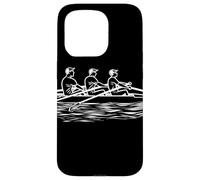 Equipo de remo Line Art Sculling Racing Shell Carcasa para iPhone 15 Pro