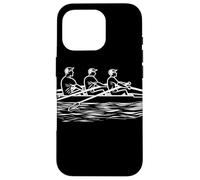 Equipo de remo Line Art Sculling Racing Shell Carcasa para iPhone 16 Pro