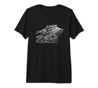 Equipo de Remo Una Línea Dibujo Timonel Camiseta Premium