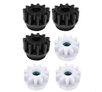 Equipo de repuesto compatible para Easy Mop Pedal Escoba Spin, 9 componentes de plástico (3 negros + 3 blancos)