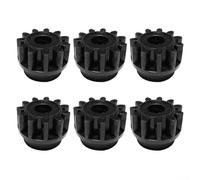 Equipo de repuesto compatible para Easy Mop Pedal Escoba Spin, 9 componentes de plástico (6 negros)