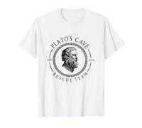 Equipo De Rescate E La Cueva De Platos Filosofía Platón Camiseta, Hombre, Blanco, 4XL