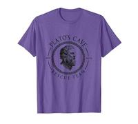 Equipo De Rescate E La Cueva De Platos Filosofía Platón Camiseta, Hombre, Morado Jaspeado, XXL