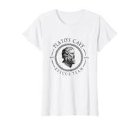 Equipo De Rescate E La Cueva De Platos Filosofía Platón Camiseta, Mujer, Blanco, XS
