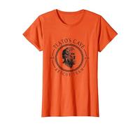 Equipo De Rescate E La Cueva De Platos Filosofía Platón Camiseta, Mujer, Naranja, XS