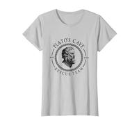Equipo De Rescate E La Cueva De Platos Filosofía Platón Camiseta, Mujer, Plata, XL