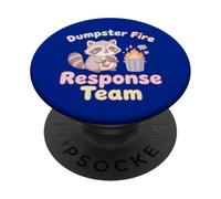 Equipo de Respuesta al Fuego de Dumpster Raccoon Kawaii PopSockets PopGrip Adhesivo