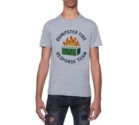 Equipo De Respuesta Ante Incendios En Contenedores De Basura Camiseta De Manga Corta con Cuello Redondo Gris para Hombre T-Shirt Short Sleeve Grey Crewneck tee For Men