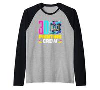 Equipo de robótica de la Escuela Espacial Creador de Equipos de impresión 3D Camiseta Manga Raglan