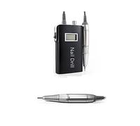 Equipo de salón de arte de uñas, máquina de manicura de taladro de uñas inalámbrico eléctrico portátil de 30000 RPM for esmalte de gel acrílico(Nero)