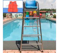 Equipo de Salvamento para natación, Silla Grande de socorrista para Piscinas olímpicas, para observación del árbitro 80 * 90 * 190cm
