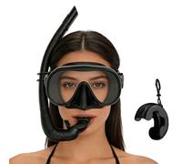 Equipo de Snorkel para Adultos | Máscara Panorámica Anti-Fugas | Set de Snorkel Plegable con y Correa Ajustable | para Nadar, Viajes a la Playa y Familia