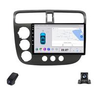 Equipo de Sonido para Coche para Honda Civic 7 2000-2006 Android 2K Doble DIN con 9Inch Pantalla Táctil/CarPlay/Android Auto/GPS/BT/4GLTE/WiFi/FM/AM/RDS/Tablet para Coche(Lhd,C20)