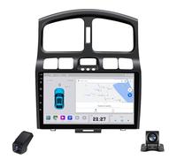 Equipo de Sonido para Coche para Hyundai Santa Fe SM 2000-2012 Android 2K Doble DIN 9Inch Pantalla Táctil/CarPlay/Android Auto/GPS/Bluetooth/WiFi/FM/Am/RDS/Tablet para Coche/ADAS DVR(C10Pro)