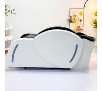 Equipo de spa Head, camilla de champú con diseño curvo redondo blanco, incluye masaje corporal completo y ciclo de agua con control de temperatura para camilla de masaje.