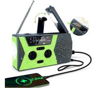 Equipo de supervivencia, radio de emergencia con chips actualizados, altavoces de alta calidad, recepción AM/FM, linterna LED de dinamo de 4000 mAh,