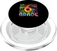 Equipo de tipografía de 6º Grado Tie Dye Maestro de Sexto Grado PopSockets PopGrip para MagSafe