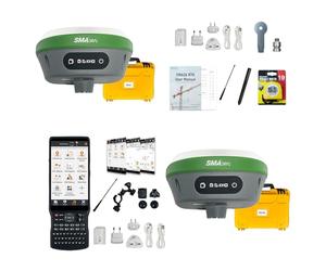 Equipo de topografía GNSS RTK SMA26 Pro Rover&Base con colector, Funciona como estación Base para Drones, 4G/BT/IMU/NOAA/Ntrip, Alcance UHF de 5-15 km, sin cuota de suscripción, GPS para topografía