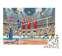 Equipo de Voleibol Bloque Puzzle De Madera Impermeable Puzzles De 1000 Piezas Regalos para Adultos Divertido Rompecabezas Decoración del Hogar