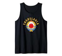 Equipo de Yugoslavia Camiseta sin Mangas, Hombre, Negro, S