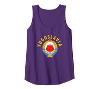 Equipo de Yugoslavia Camiseta sin Mangas, Mujer, Morado, L