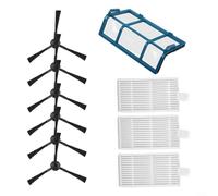 Equipo del cepillo lateral del filtro de la eficacia alta, piezas de recambio del vacío para MEDION MD 18500/18600/MD18501/MD16192 1 malla del prefiltro+3 filtro+6 cepillo lateral