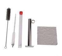 Equipo del hidrómetro con la taza y el cepillo de la prueba del acero inoxidable para determinar la densidad del jarabe en los ajustes de producción (B)