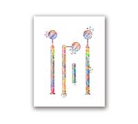 Equipo Dental carteles médicos e impresiones dientes anatomía acuarela arte cuadro lienzo pintura dentista regalo clínica decoración de pared(11,13x18 cm No Frame)