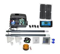 Equipo eléctrico del abridor de puerta, Kit de motor abridor puerta abatible alta resistencia, accionado por energía Solar, CC 12V(Kit2)