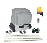 Equipo eléctrico del abridor de puerta, Kit de Motor abridor puerta corredera GSM automático, 1000W, 2500kg, 4m, 5m, Hardware bastidores acero con llaveros for puertas correderas hasta(Kit 11)