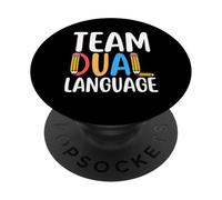 Equipo escolar de maestros en dos idiomas PopSockets PopGrip Adhesivo