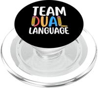 Equipo escolar de maestros en dos idiomas PopSockets PopGrip para MagSafe
