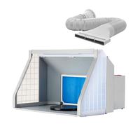 Equipo extractor aerografía 9m³/min Iluminación LED Ventilador doble Regulable Interruptor 2 niveles