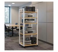 Equipo HiFi Soporte Estantes For Tocadiscos Audiovisuales De 5 Niveles, Organizador De Componentes De Audio, Almacenamiento For Equipos De Sonido, Soporte For Audio EstéReo(White)
