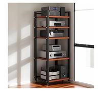 Equipo HiFi Soporte Rack Estéreo De Alta Fidelidad For Sala De Grabación, Gabinete Multifuncional For Audio Y Video con Ruedas, Estante Multimedia Resistente For Equipos Audiovisuales(Negro)