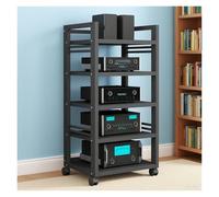 Equipo HiFi Soporte Soporte Multimedia De 5 Niveles, Armario Compacto For Equipos De Audio, Organizador Multimedia con Estructura De Acero, Fácil De Montar.(B)