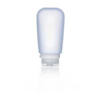 equipo humano GoToob+ (XL) | Botella de viaje de silicona recargable | Tapa con bloqueo | Material apto para alimentos | Azul XL (6 onzas lquida