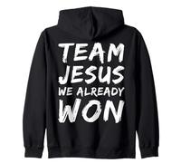 Equipo Jesús Ya ganamos la Coincidencia de creyentes de fe Cristiana Sudadera con Capucha