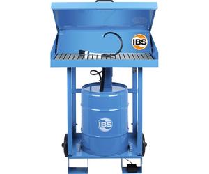 Equipo móvil de limpieza de piezas IBS Scherer, capacidad de carga 100 kg, con tapa