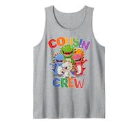 Equipo Primo Tripulación Abuela Dino Abuelo Saurus Camp T-Rex Camiseta sin Mangas