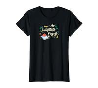 Equipo sustituto de Imagen de la Escuela de Maestros Camiseta gráfica económica, Mujer, Negro, XS
